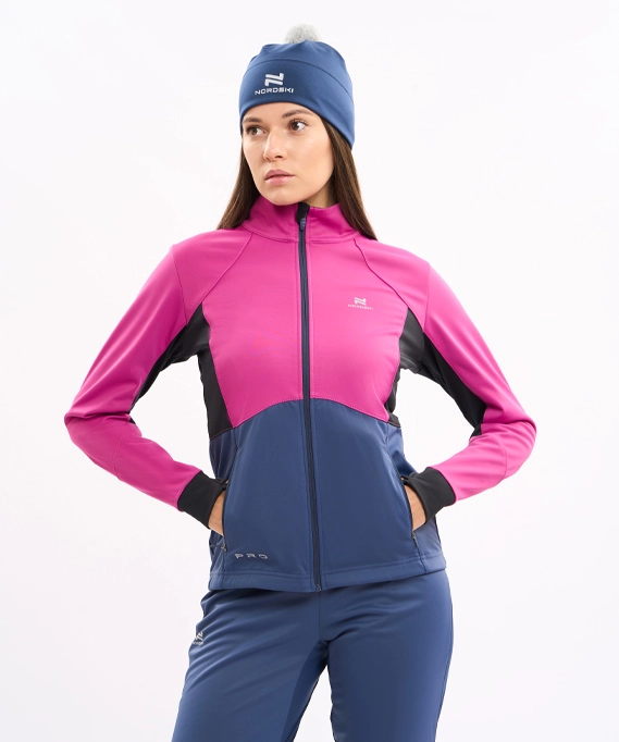 Тренировочная куртка Nordski Pro Fuchsia/Blue W