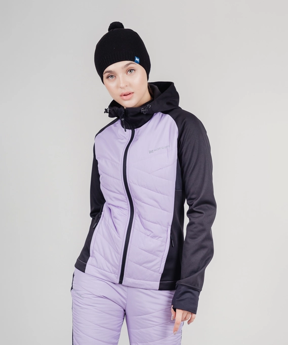 Куртка Nordski Hybrid Hood Black/Lavender W