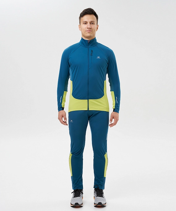 Тренировочная куртка Nordski Race Dark Jeans/Lime