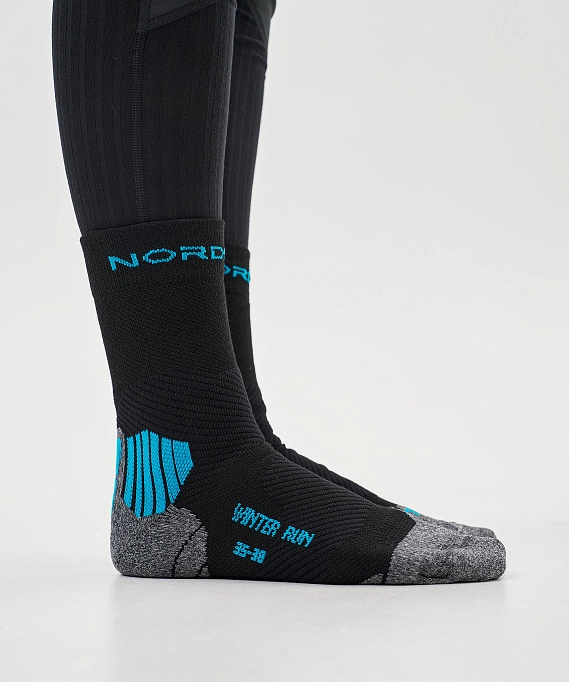 Носки Winter Run Black/Light Blue