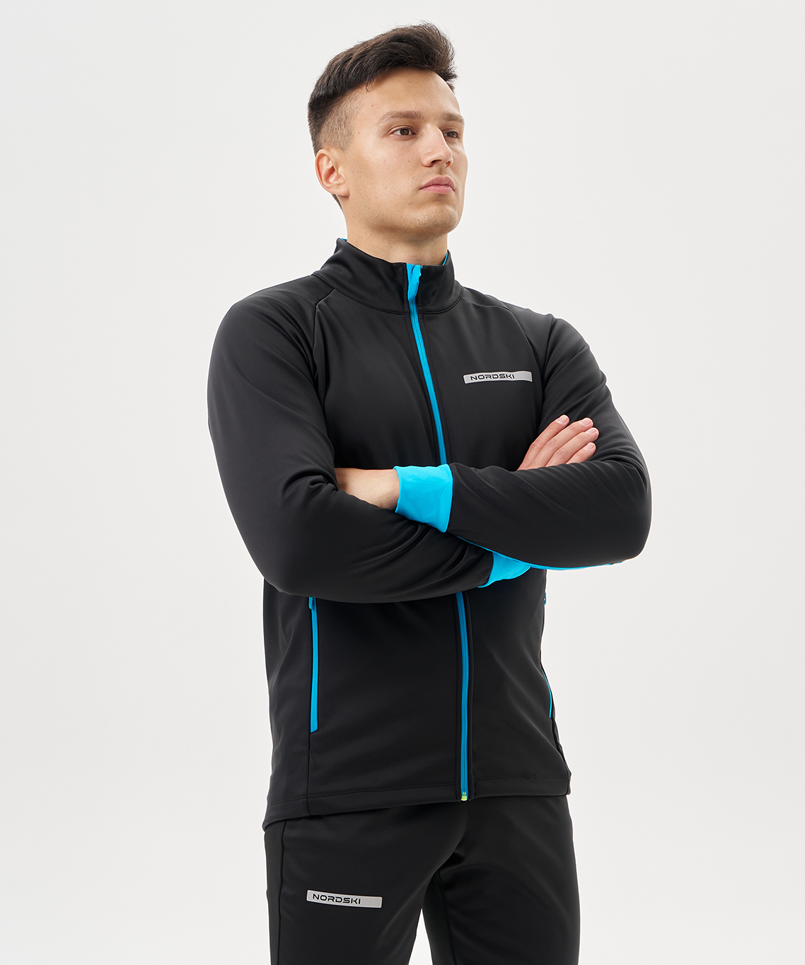 Тренировочная куртка Nordski Core Black/Breeze