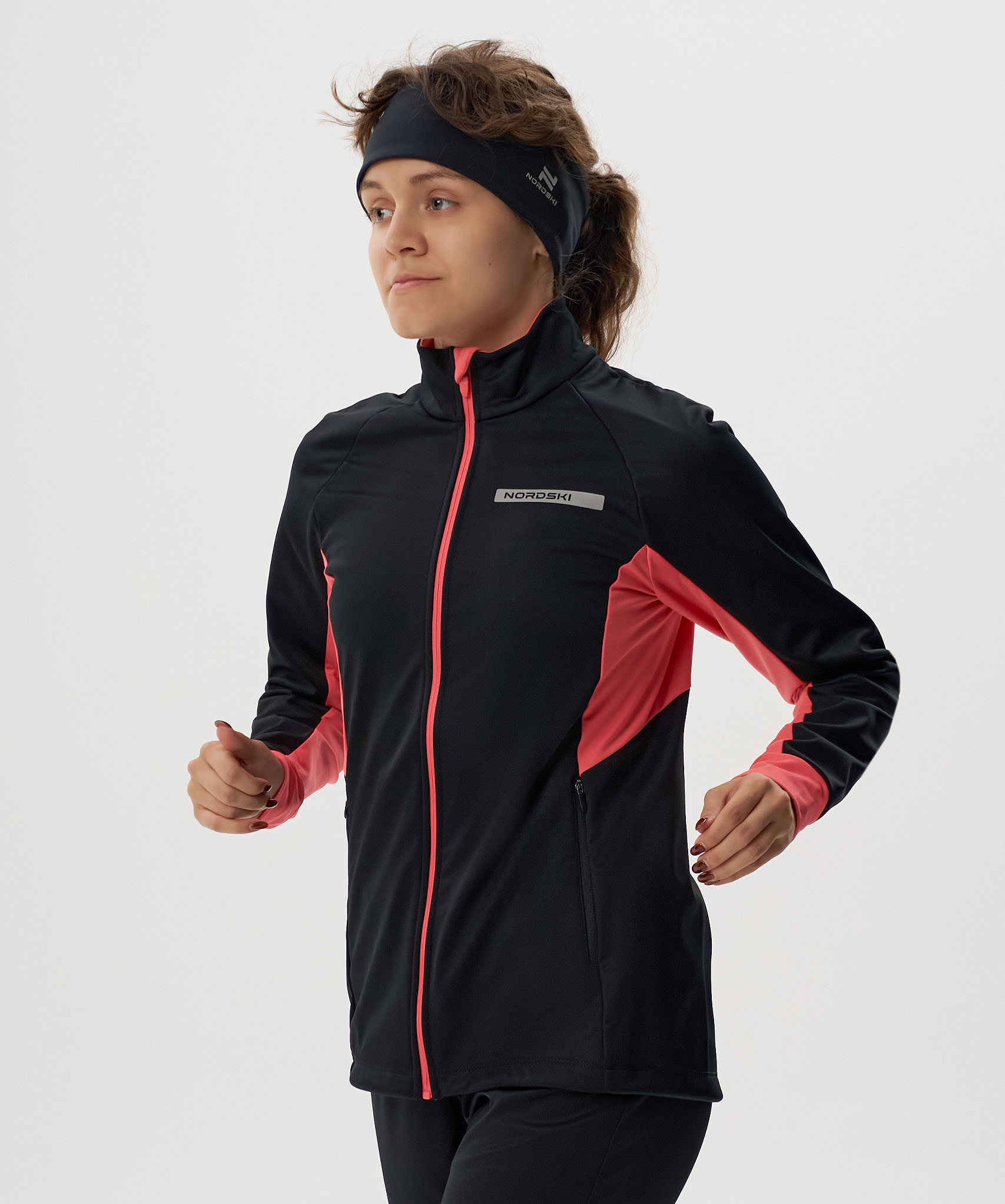 Тренировочная куртка Nordski Core Black/Coral W