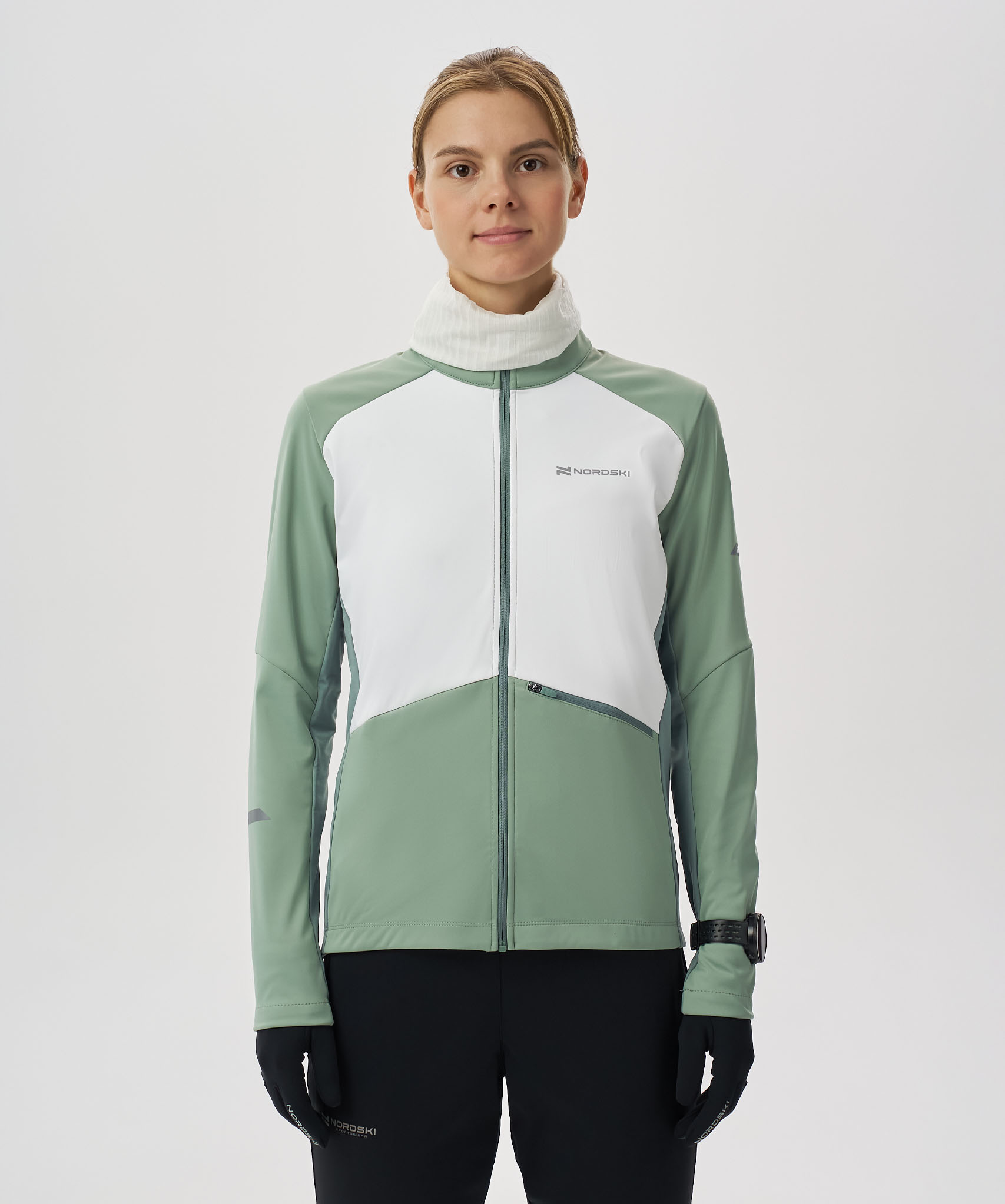 Тренировочная куртка Nordski Pro 2.0 Ice Mint/White W