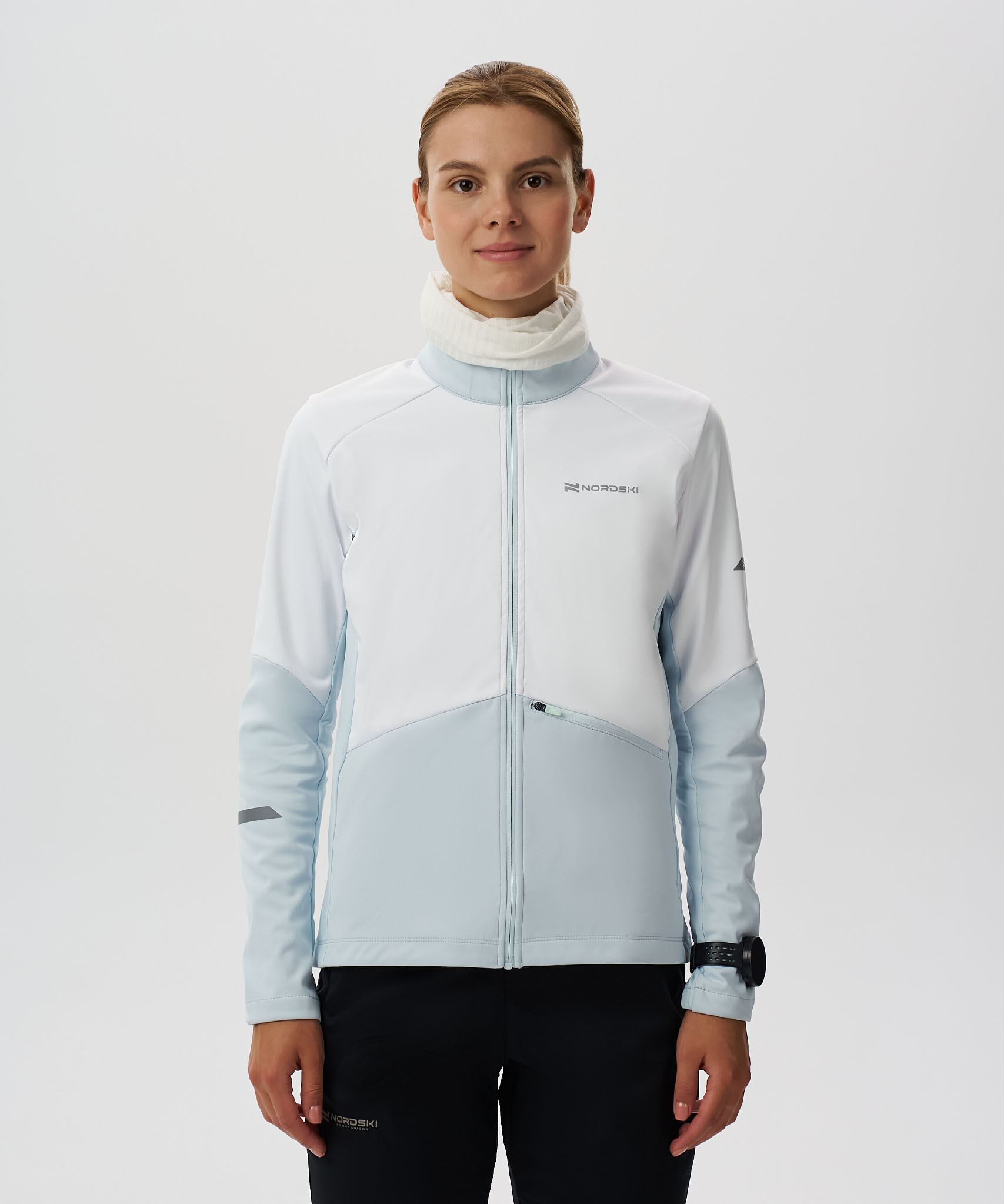 Тренировочная куртка Nordski Pro 2.0 White/Pearl Blue W