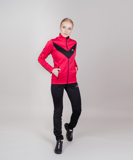 Разминочный костюм Nordski Base Black/Pink W