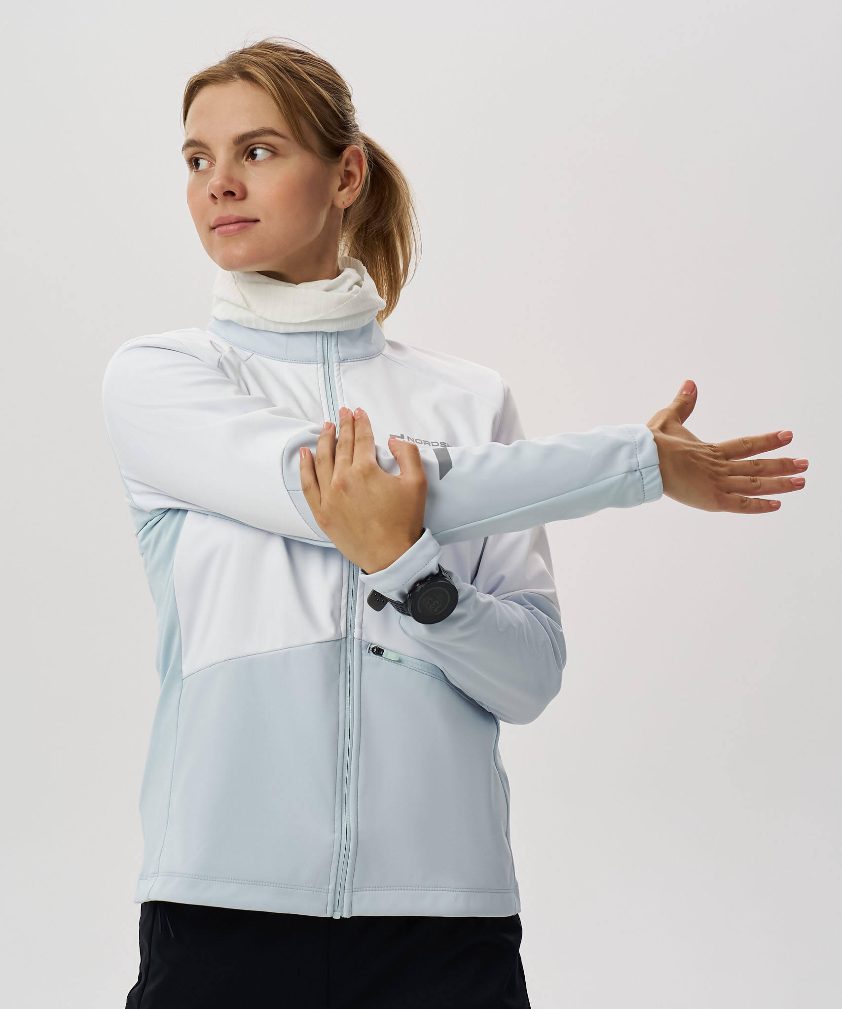 Тренировочная куртка Nordski Pro 2.0 White/Pearl Blue W
