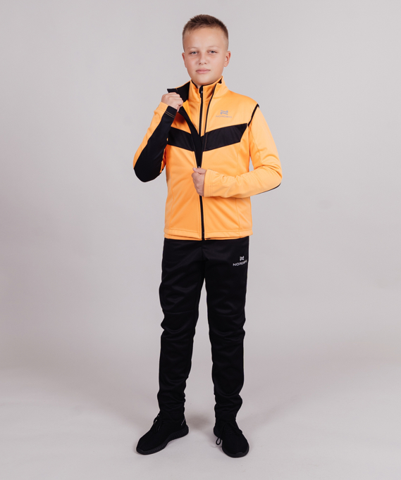 Жилет разминочный NORDSKI Jr. Base Orange/Black