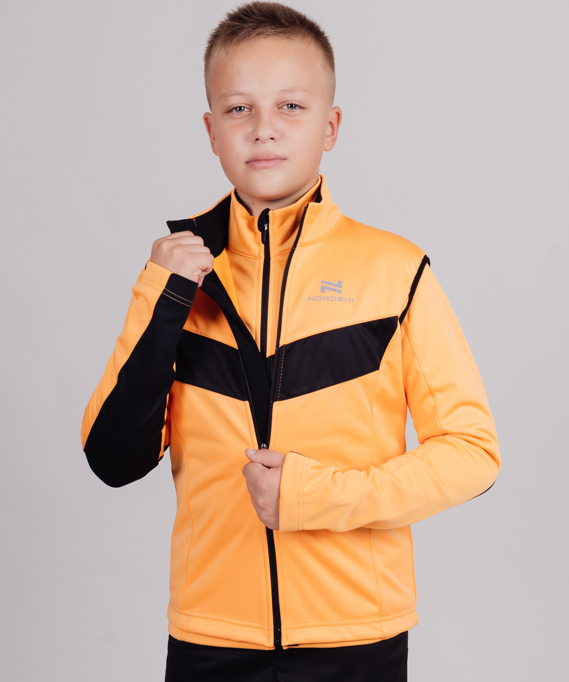 Жилет разминочный NORDSKI Jr. Base Orange/Black