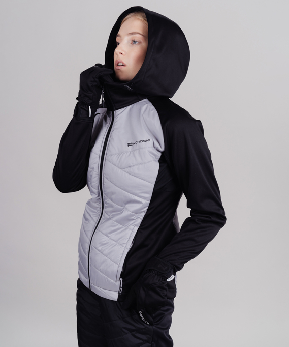 Куртка Nordski Hybrid Hood Black/Grey W