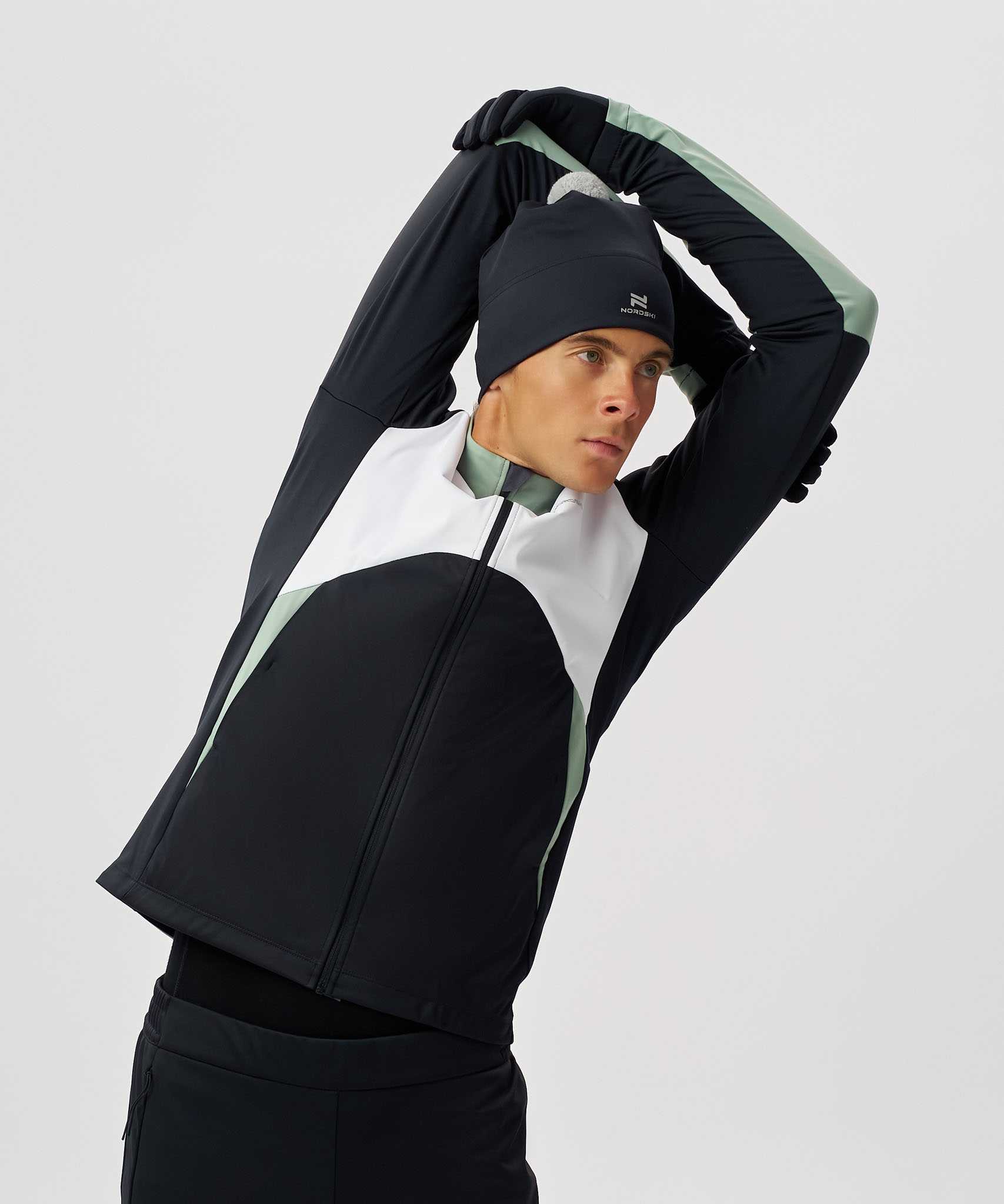 Тренировочная куртка Nordski Pro 2.0 White/Black/Ice Mint