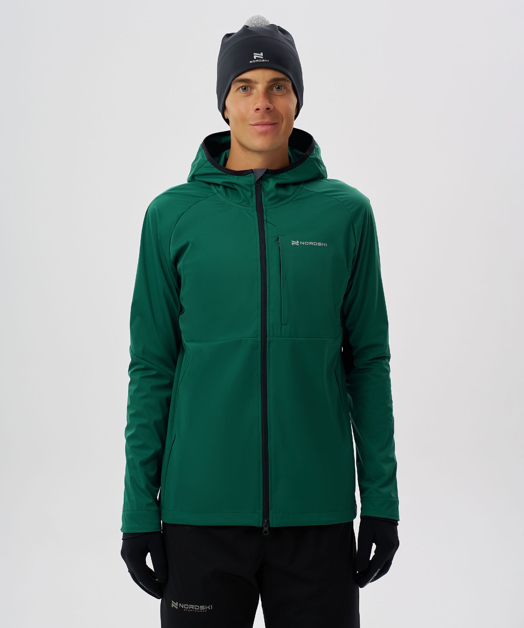 Тренировочная куртка Nordski PRO TOUR HOOD Alpine Green
