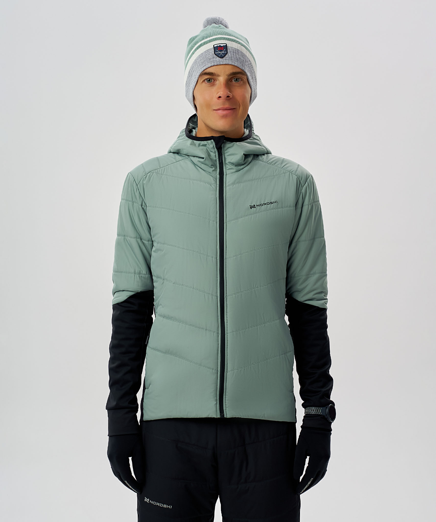 Куртка Nordski Hybrid Hood 2.0 Ice Mint/Black