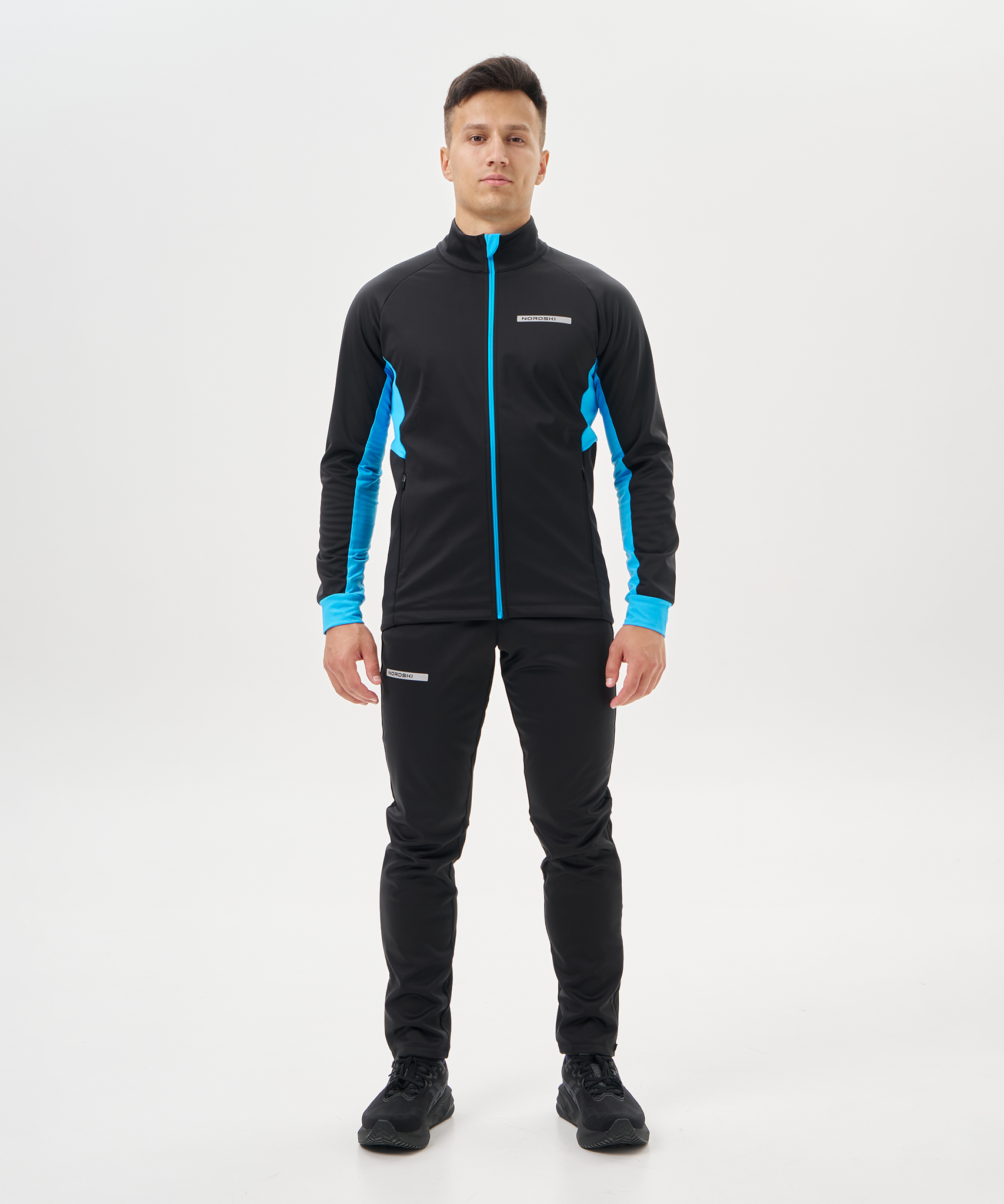 Тренировочная куртка Nordski Core Black/Light Blue
