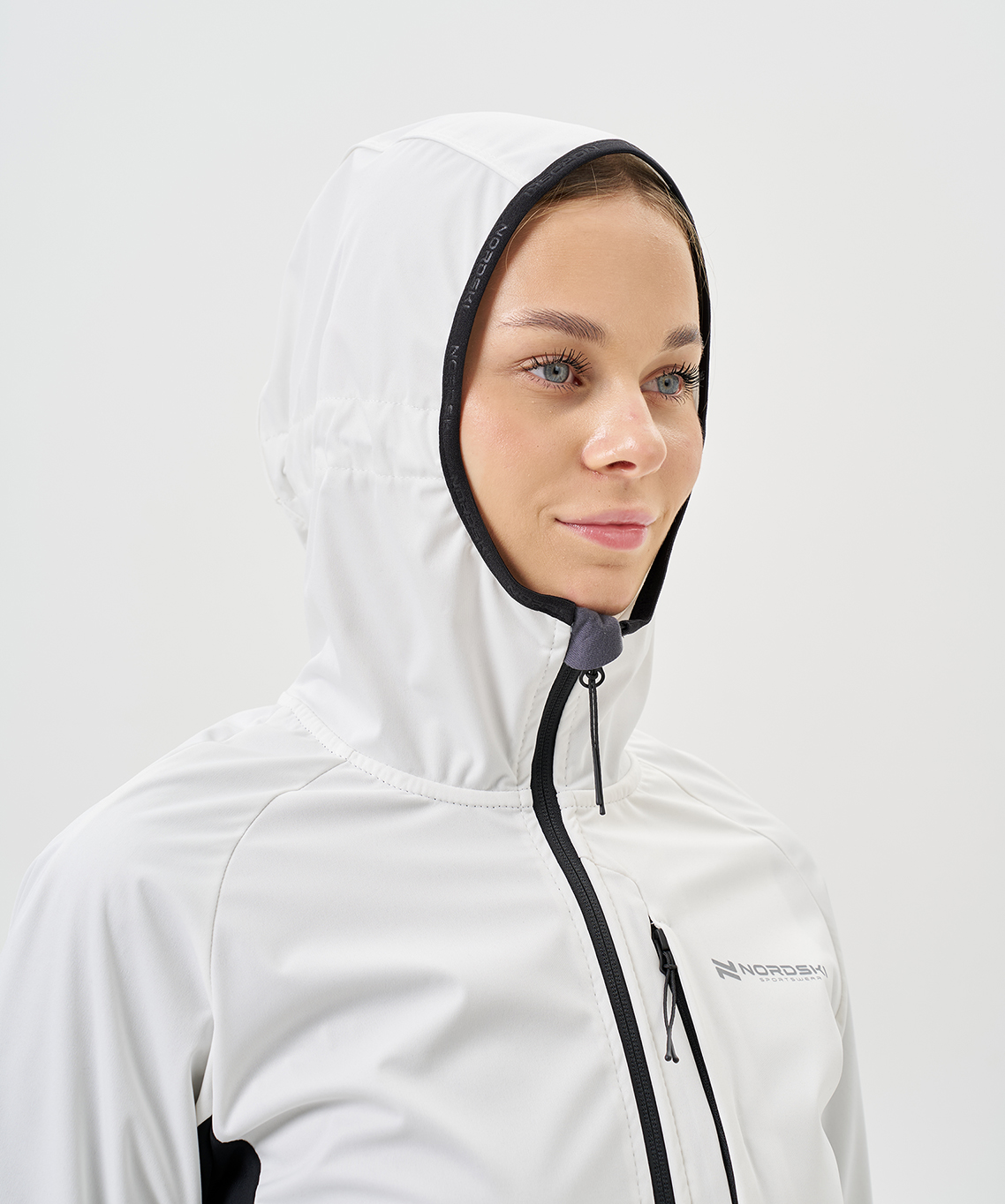 Тренировочная куртка Nordski PRO TOUR HOOD White/Black W