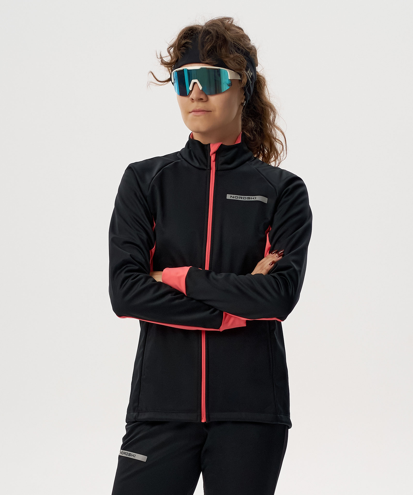 Тренировочная куртка Nordski Core Black/Coral W