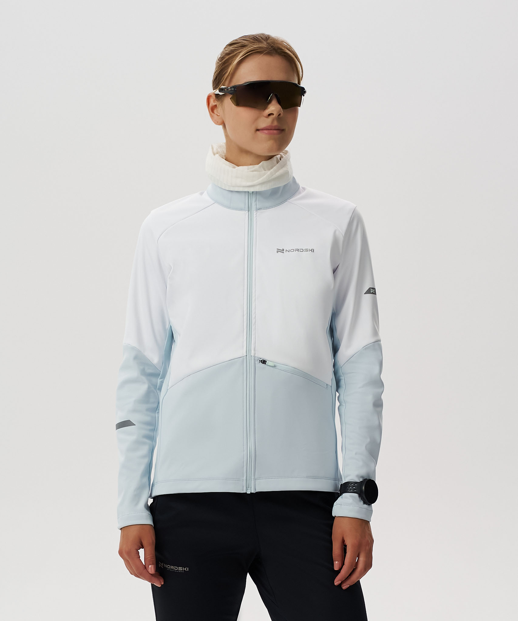 Тренировочная куртка Nordski Pro 2.0 White/Pearl Blue W
