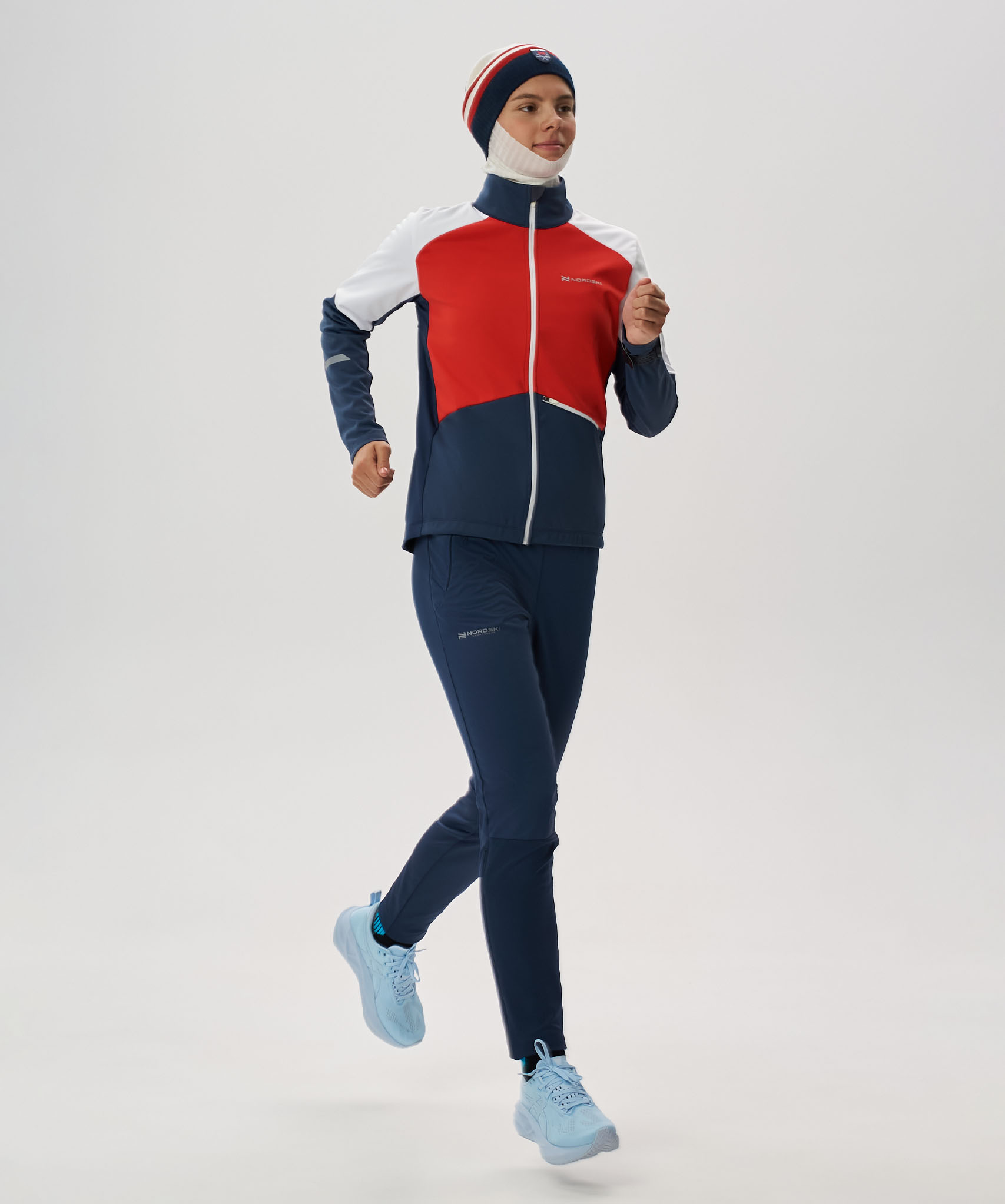 Тренировочная куртка Nordski Pro 2.0 White/Blue/Red W